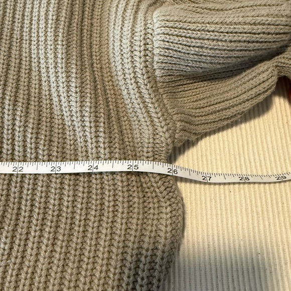 Miou Muse Cowl Neck Cropped Sweater with Tiered Sleeves - Picture 6 of 8